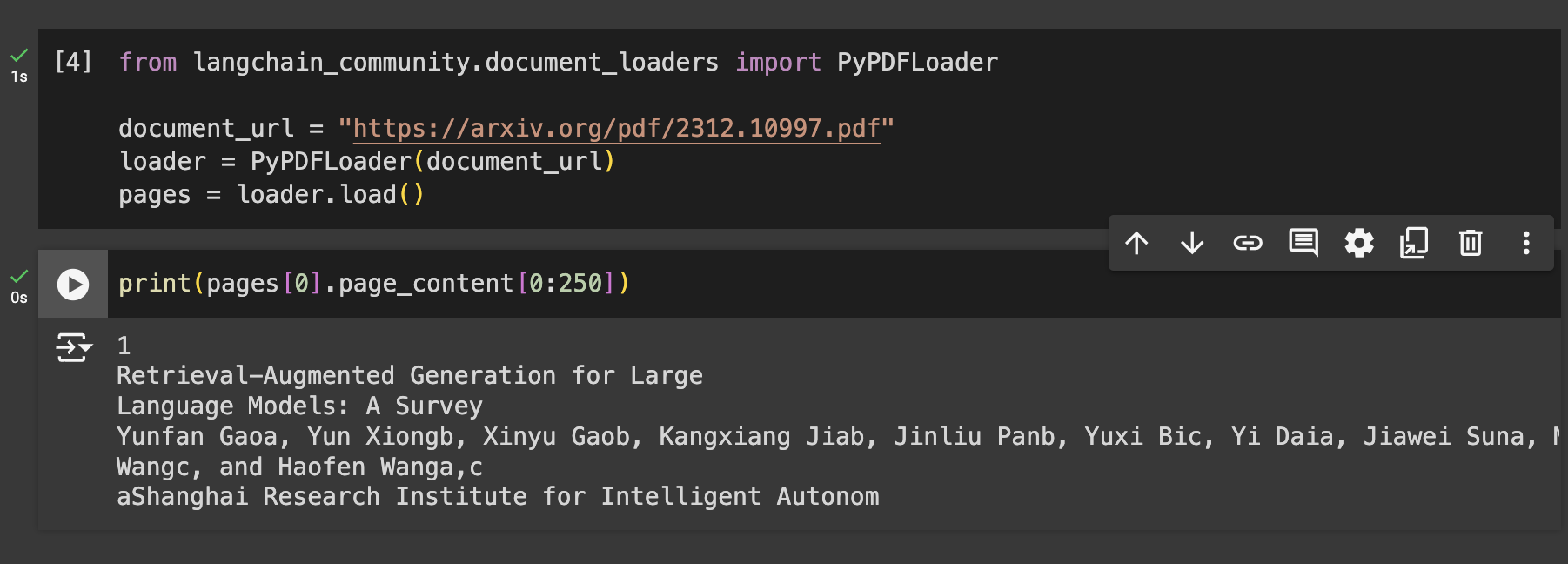 Load document using pypdf